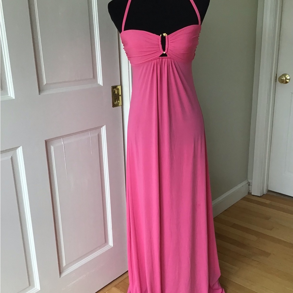 Natori Pink Halter Sundress Resort Wear